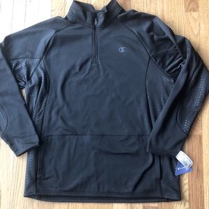 NWT Champion Black Base Layer Sweatshirt Mens XL